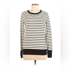 Halogen striped jeweled neck sweater